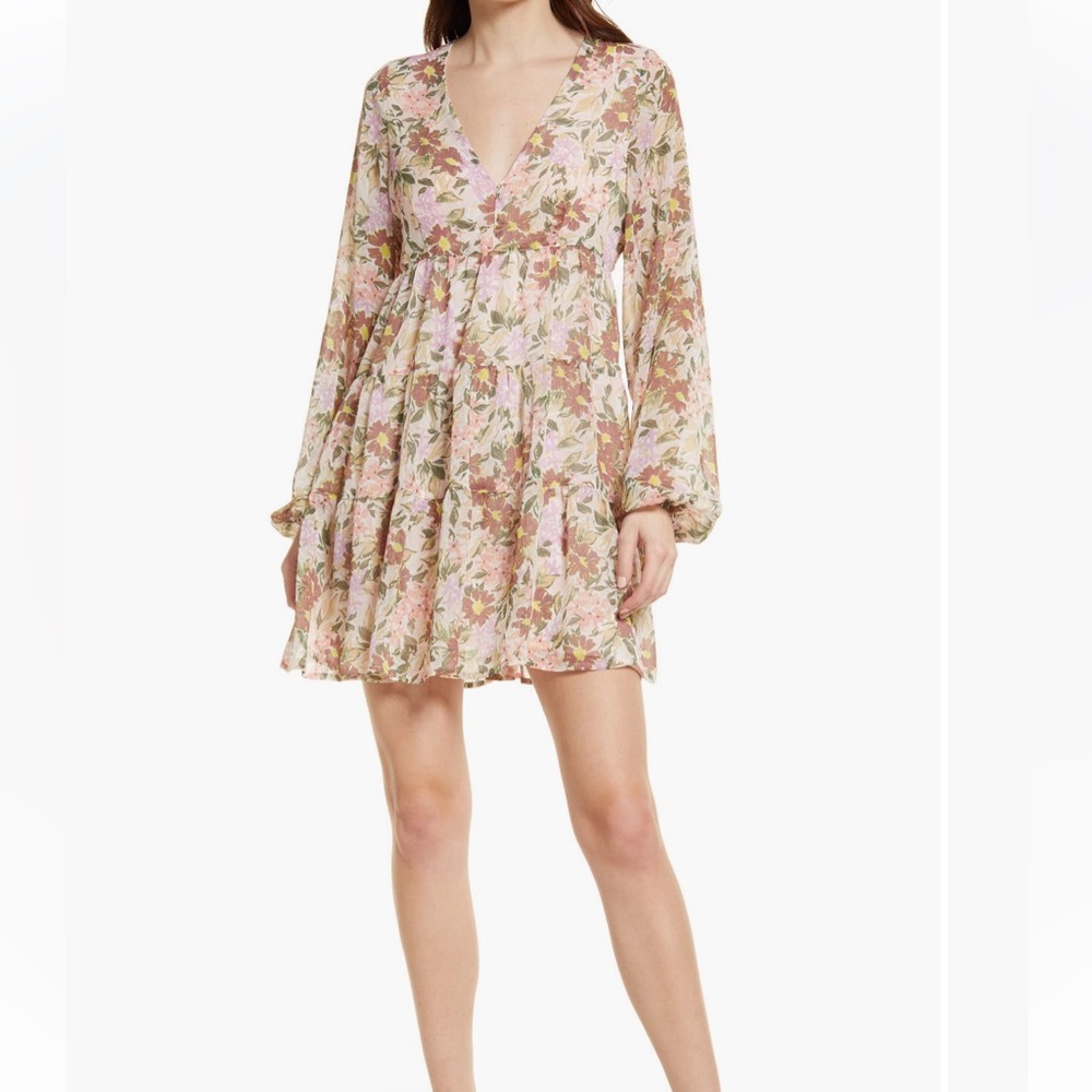 Fourteenth place floral mini dress